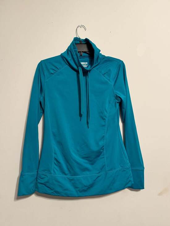 Layer 8 Tops - Layer 8 Performance Women's Medium Teal Cowl Neck Long Sleeve Athletic Top